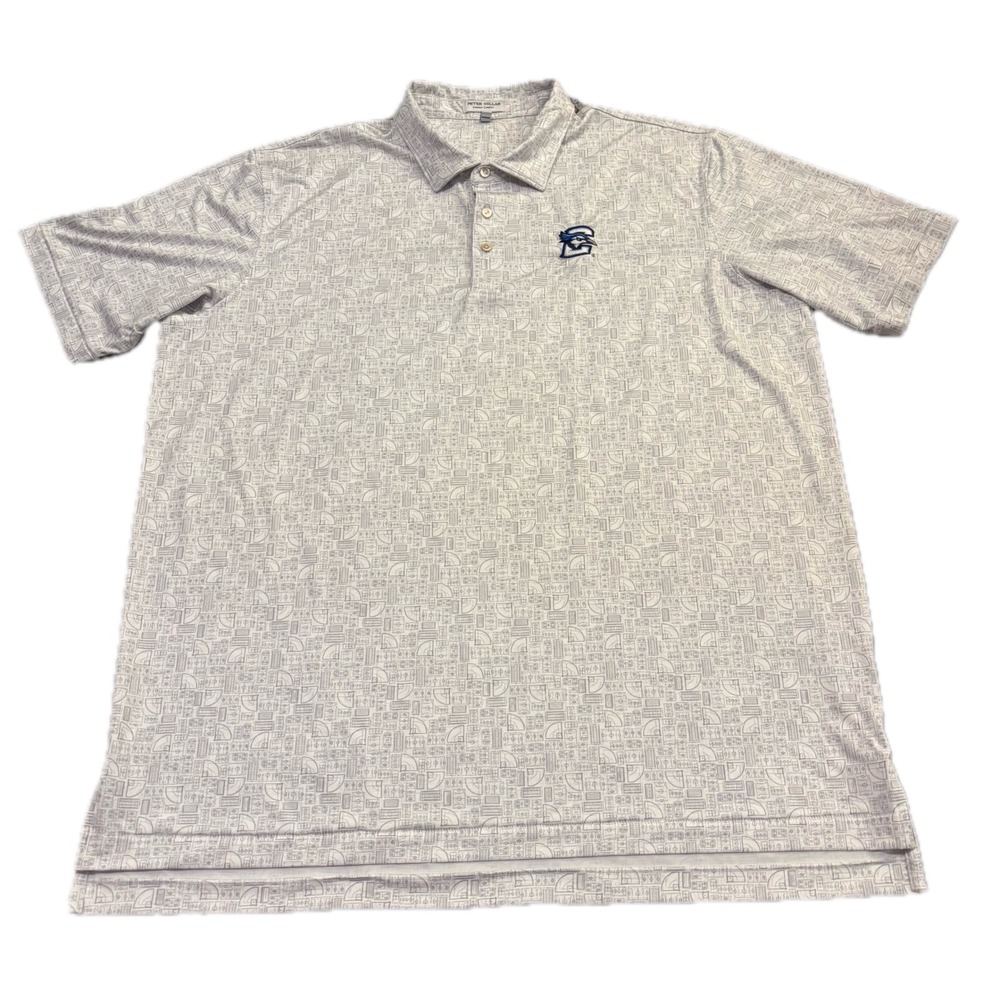 Peter Millar Summer Comfort Creighton Bluejays Stadium Print Polo XXL Grey Mens